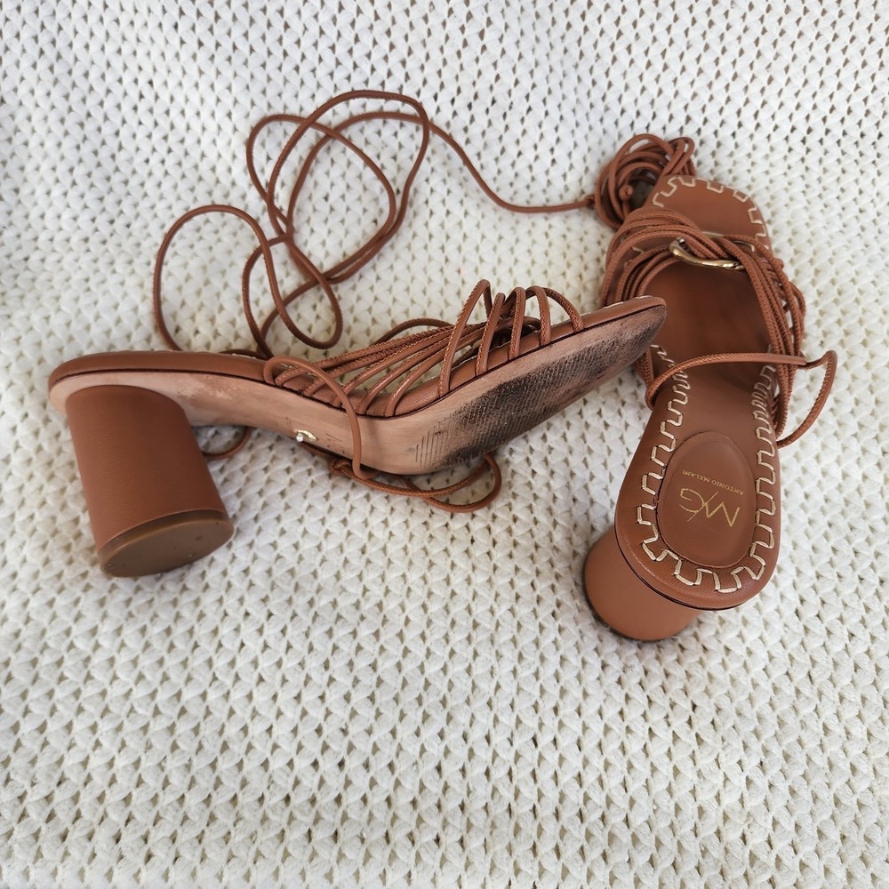 Sz 9 Antonio Melani x M.G. Style - The Basic Strappy Block Heels Sandal - Picture 5 of 8